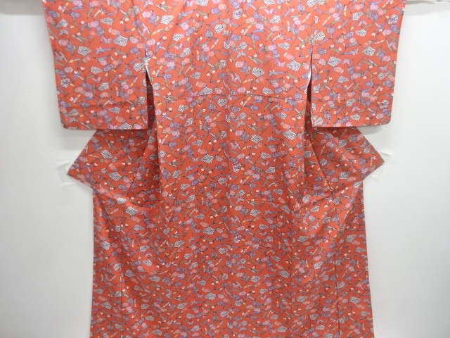 JAPANESE KIMONO / KOMON / BUTTERFLY & PLANT 